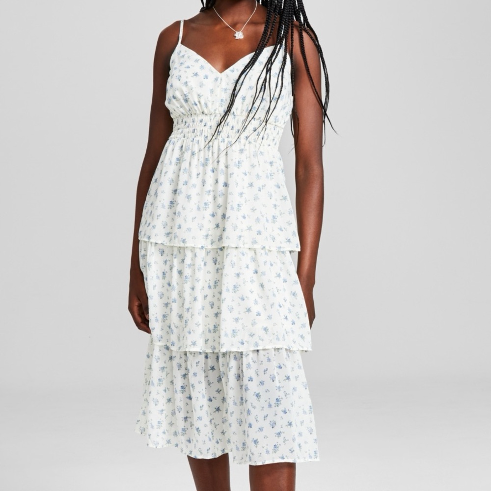 Macys Floral Tiered Dress